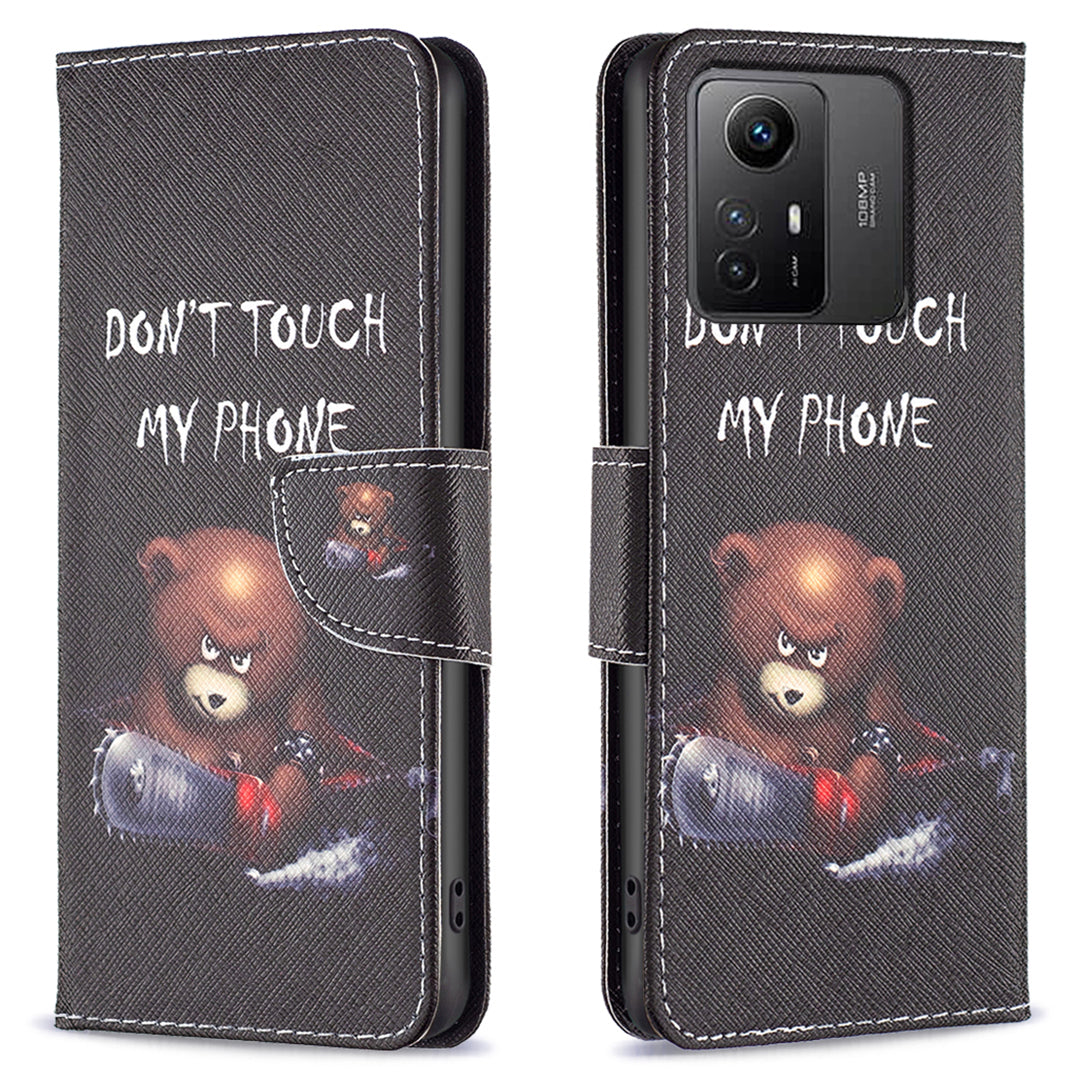 For Xiaomi Redmi Note 12S 4G PU Leather Flip Cover Wallet Stand Pattern Printing Phone Case