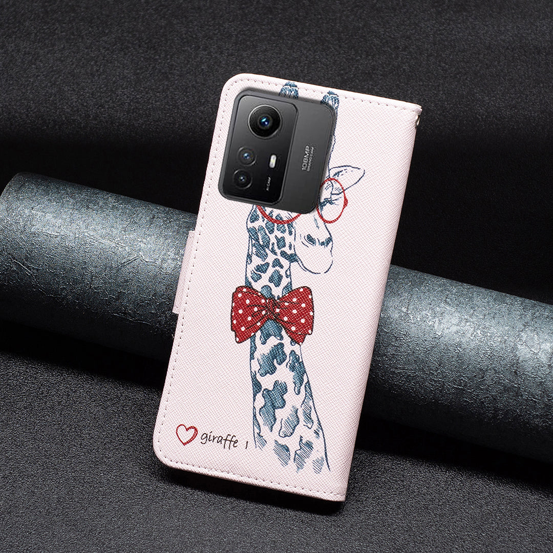 For Xiaomi Redmi Note 12S 4G PU Leather Flip Cover Wallet Stand Pattern Printing Phone Case