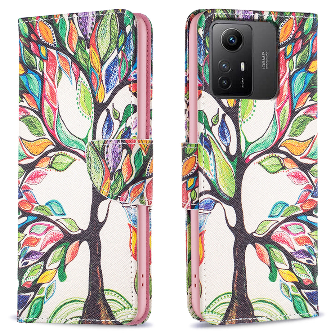 For Xiaomi Redmi Note 12S 4G PU Leather Flip Cover Wallet Stand Pattern Printing Phone Case