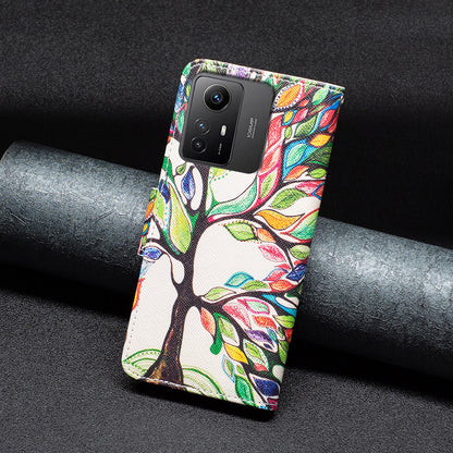 For Xiaomi Redmi Note 12S 4G PU Leather Flip Cover Wallet Stand Pattern Printing Phone Case