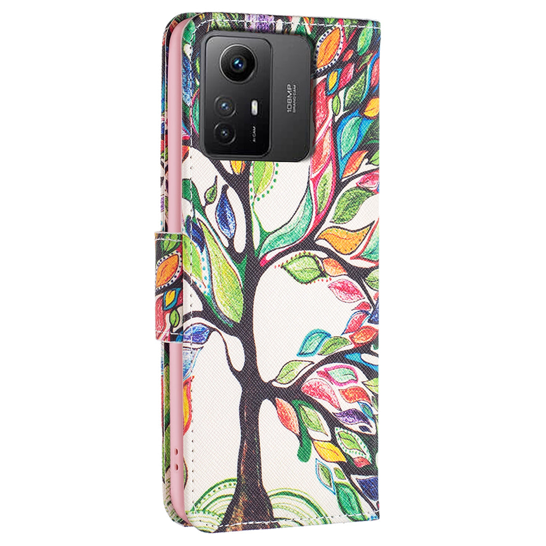 For Xiaomi Redmi Note 12S 4G PU Leather Flip Cover Wallet Stand Pattern Printing Phone Case