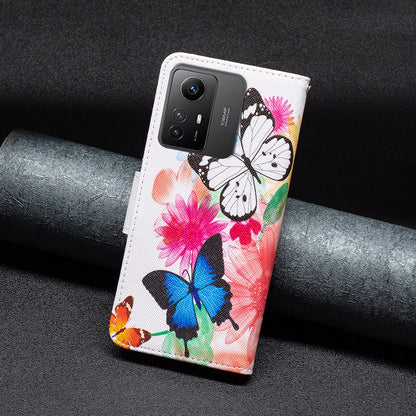 For Xiaomi Redmi Note 12S 4G PU Leather Flip Cover Wallet Stand Pattern Printing Phone Case