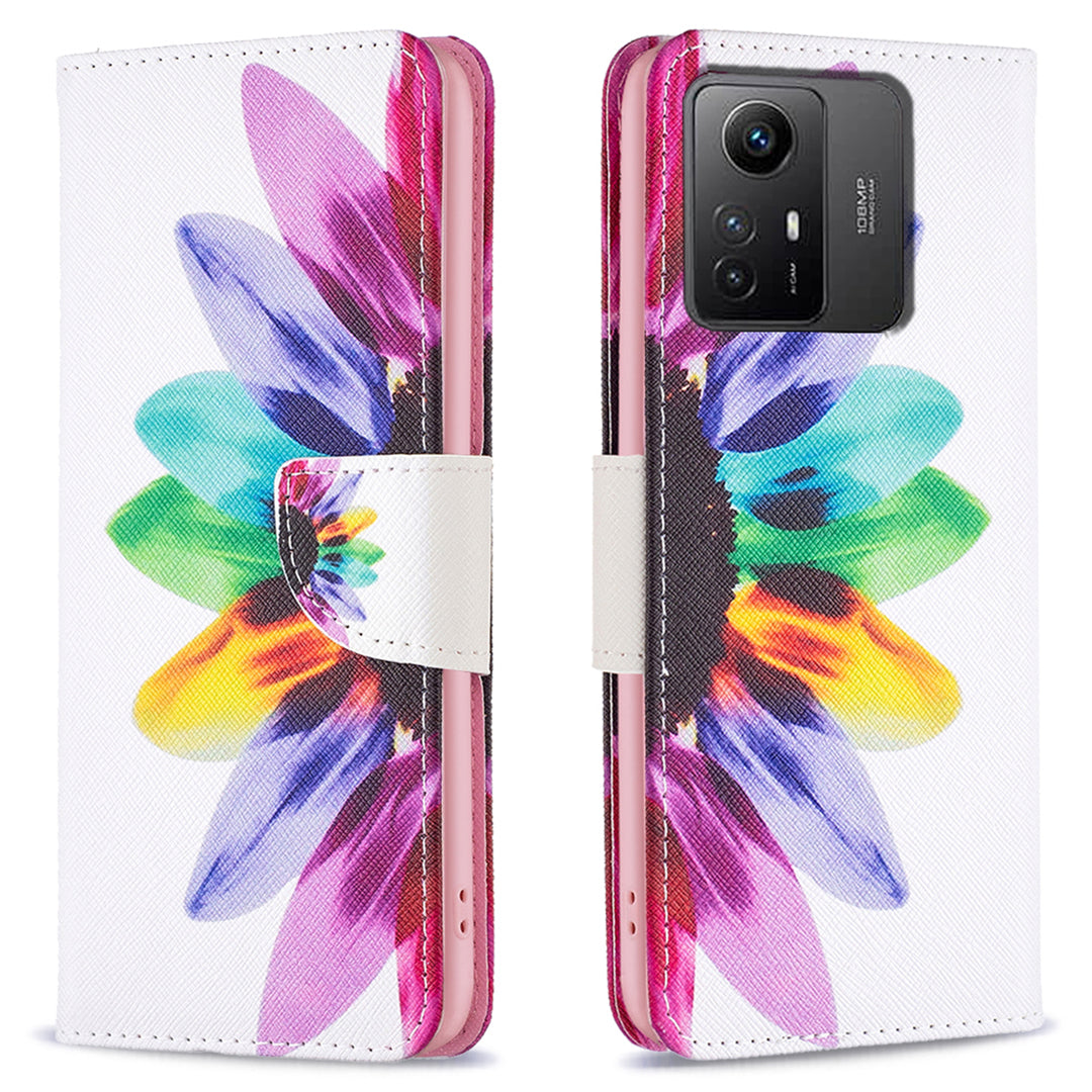 For Xiaomi Redmi Note 12S 4G PU Leather Flip Cover Wallet Stand Pattern Printing Phone Case