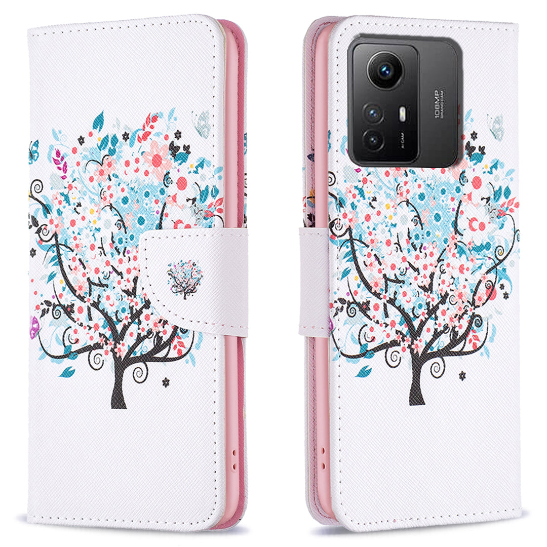 For Xiaomi Redmi Note 12S 4G PU Leather Flip Cover Wallet Stand Pattern Printing Phone Case