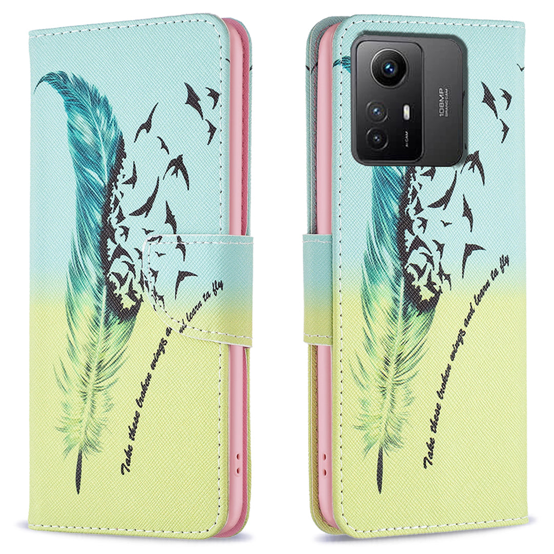 For Xiaomi Redmi Note 12S 4G PU Leather Flip Cover Wallet Stand Pattern Printing Phone Case