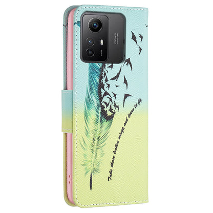 For Xiaomi Redmi Note 12S 4G PU Leather Flip Cover Wallet Stand Pattern Printing Phone Case