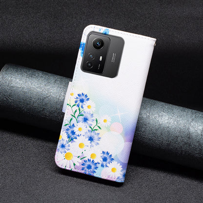 For Xiaomi Redmi Note 12S 4G PU Leather Flip Cover Wallet Stand Pattern Printing Phone Case