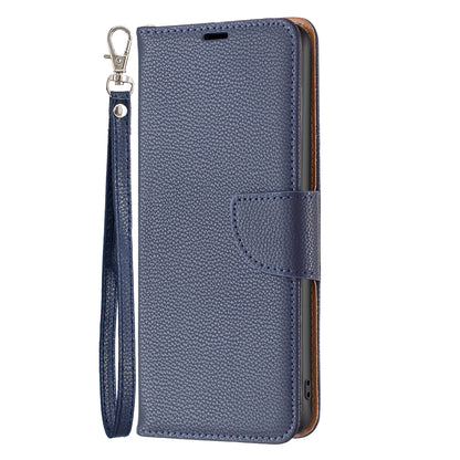 Flip Stand Phone Cover for Xiaomi Redmi Note 12S 4G , Wallet PU Leather Litchi Texture Phone Case with Strap