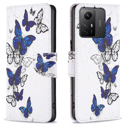 For Xiaomi Redmi Note 12S 4G Pattern Printing Phone Case PU Leather Stand Wallet Flip Cover