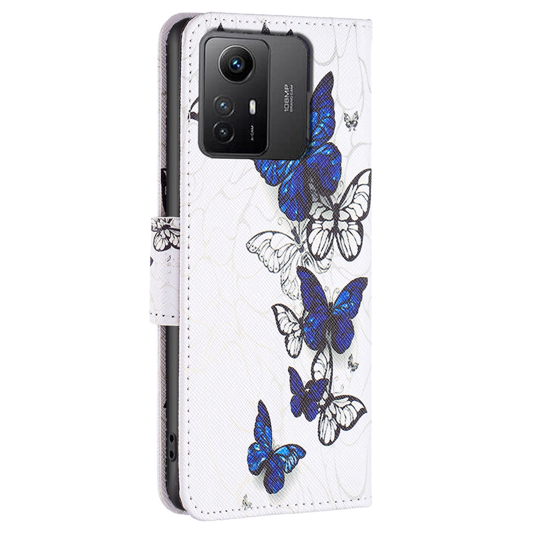 For Xiaomi Redmi Note 12S 4G Pattern Printing Phone Case PU Leather Stand Wallet Flip Cover