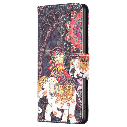 For Xiaomi Redmi Note 12S 4G Pattern Printing Phone Case PU Leather Stand Wallet Flip Cover