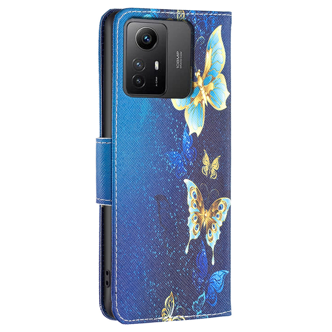 For Xiaomi Redmi Note 12S 4G Pattern Printing Phone Case PU Leather Stand Wallet Flip Cover