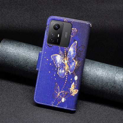 For Xiaomi Redmi Note 12S 4G Pattern Printing Phone Case PU Leather Stand Wallet Flip Cover