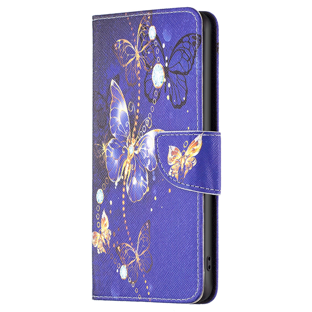For Xiaomi Redmi Note 12S 4G Pattern Printing Phone Case PU Leather Stand Wallet Flip Cover