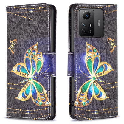For Xiaomi Redmi Note 12S 4G Pattern Printing Phone Case PU Leather Stand Wallet Flip Cover