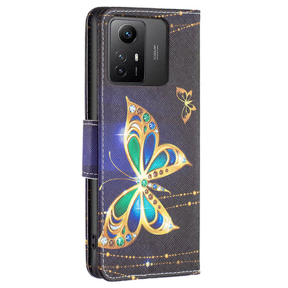 For Xiaomi Redmi Note 12S 4G Pattern Printing Phone Case PU Leather Stand Wallet Flip Cover