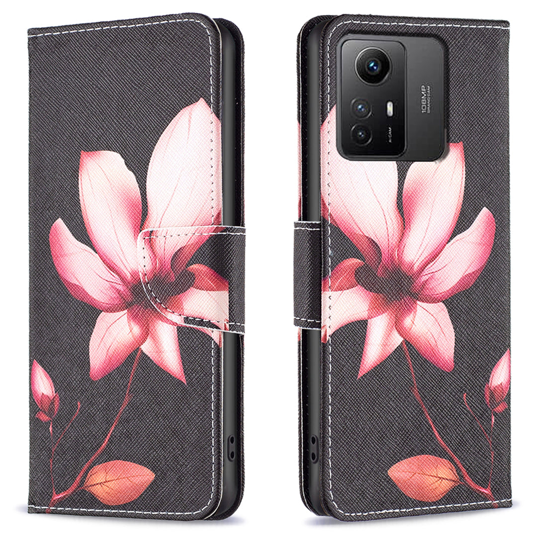 For Xiaomi Redmi Note 12S 4G Pattern Printing Phone Case PU Leather Stand Wallet Flip Cover