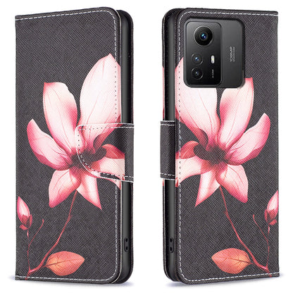 For Xiaomi Redmi Note 12S 4G Pattern Printing Phone Case PU Leather Stand Wallet Flip Cover