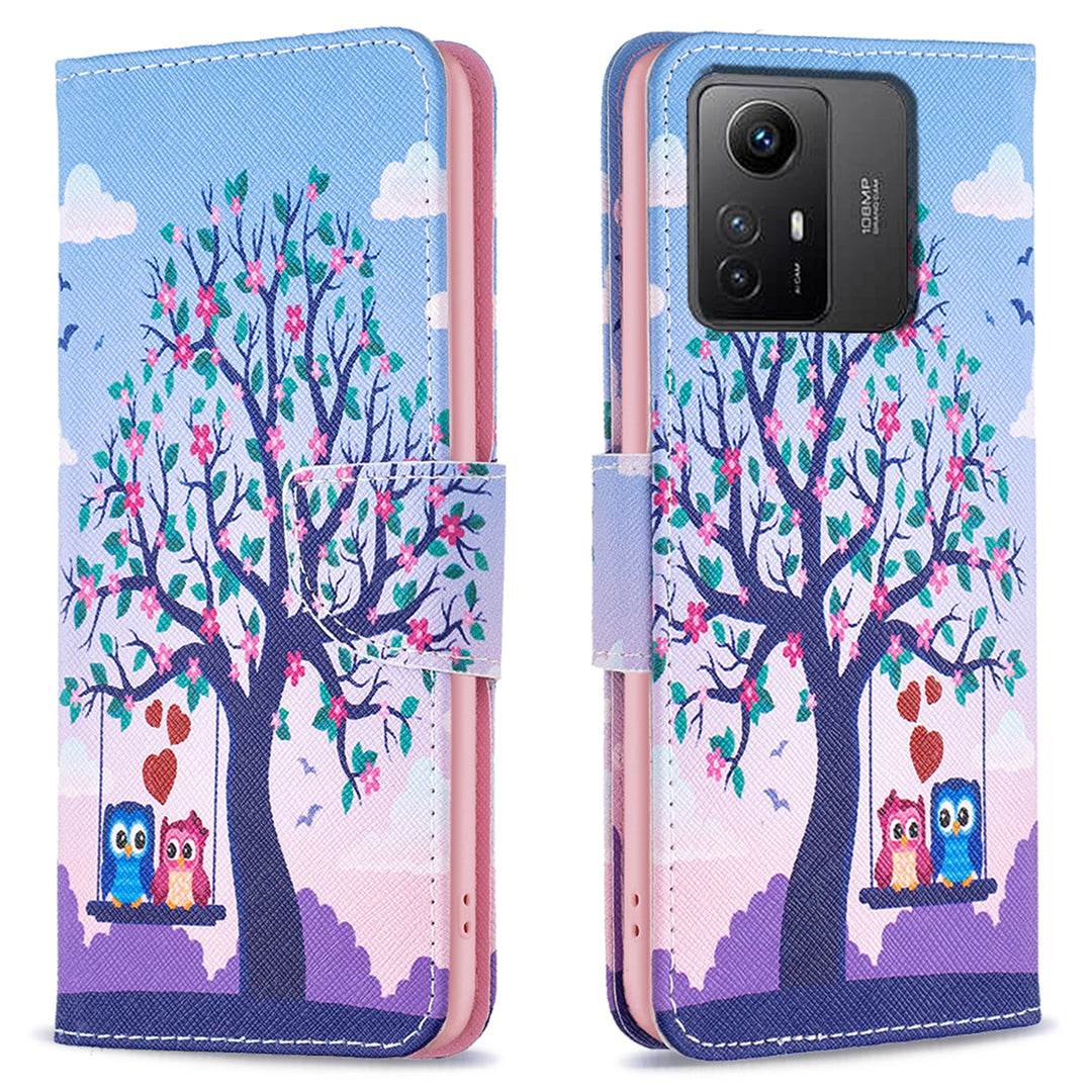 For Xiaomi Redmi Note 12S 4G Pattern Printing Phone Case PU Leather Stand Wallet Flip Cover