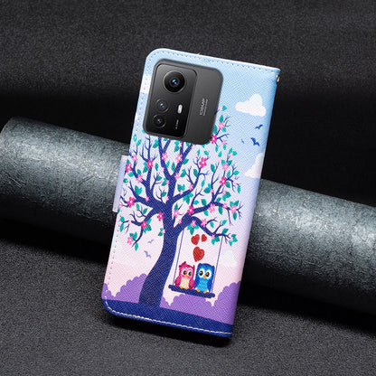 For Xiaomi Redmi Note 12S 4G Pattern Printing Phone Case PU Leather Stand Wallet Flip Cover