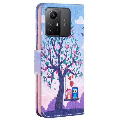 For Xiaomi Redmi Note 12S 4G Pattern Printing Phone Case PU Leather Stand Wallet Flip Cover