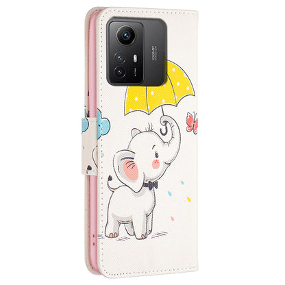 For Xiaomi Redmi Note 12S 4G Pattern Printing Phone Case PU Leather Stand Wallet Flip Cover