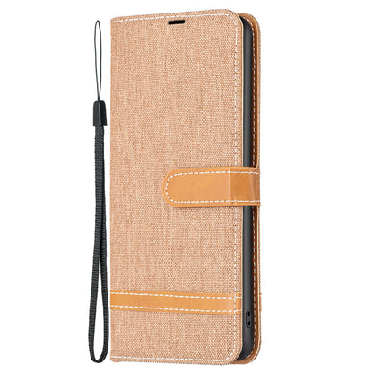 For Xiaomi Redmi Note 12S 4G Stand Case Jeans Cloth Splicing Wallet PU Leather + TPU Phone Cover