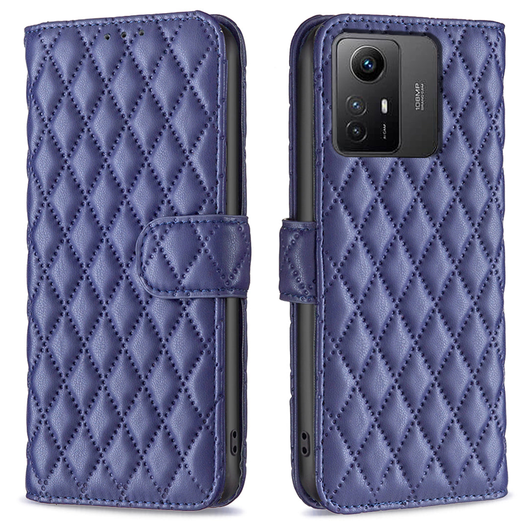 BINFEN COLOR BF Style-14 for Xiaomi Redmi Note 12S 4G Imprinted Mobile Phone Cover Wallet Leather Stand Case