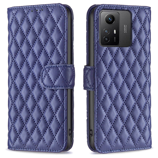 BINFEN COLOR BF Style-14 for Xiaomi Redmi Note 12S 4G Imprinted Mobile Phone Cover Wallet Leather Stand Case