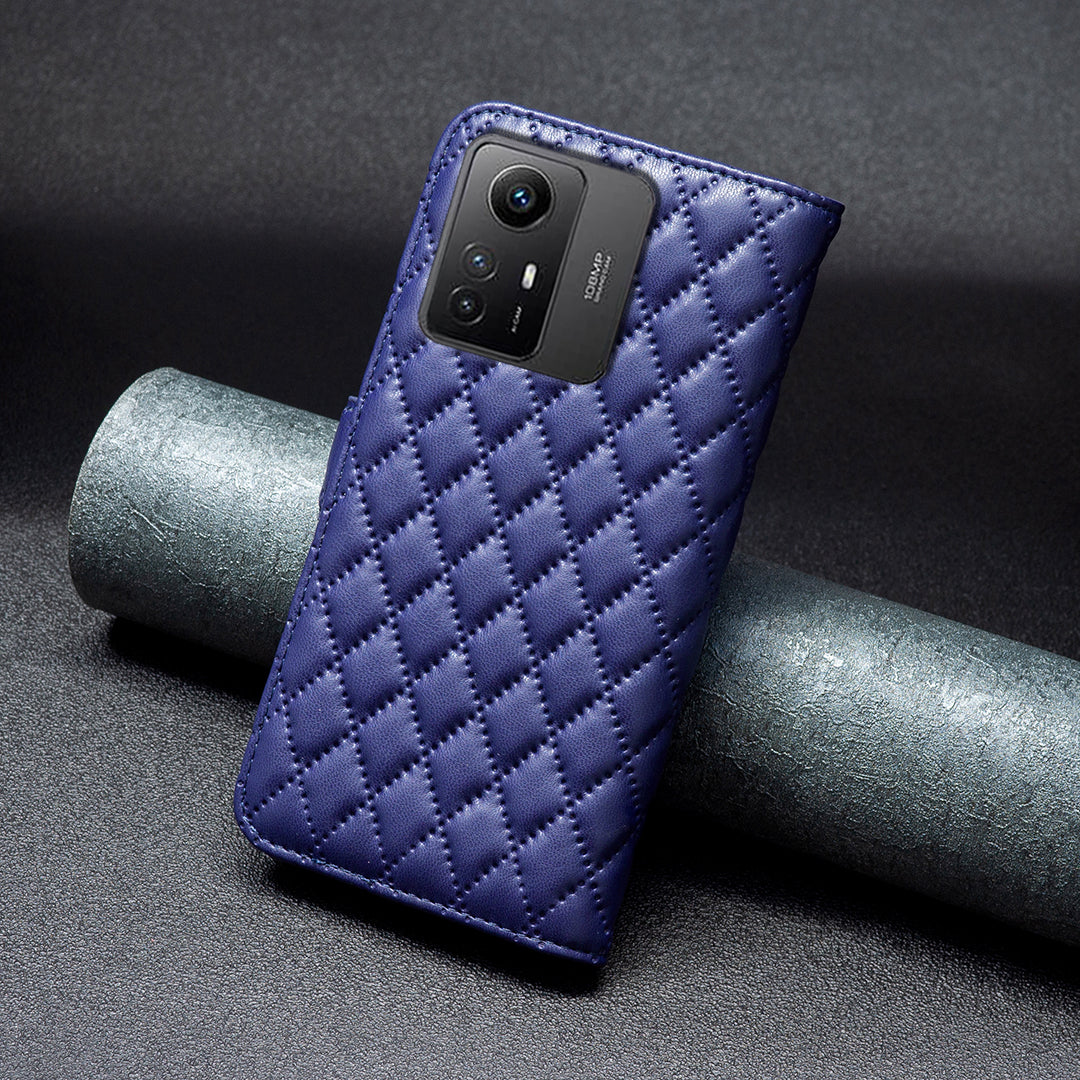 BINFEN COLOR BF Style-14 for Xiaomi Redmi Note 12S 4G Imprinted Mobile Phone Cover Wallet Leather Stand Case