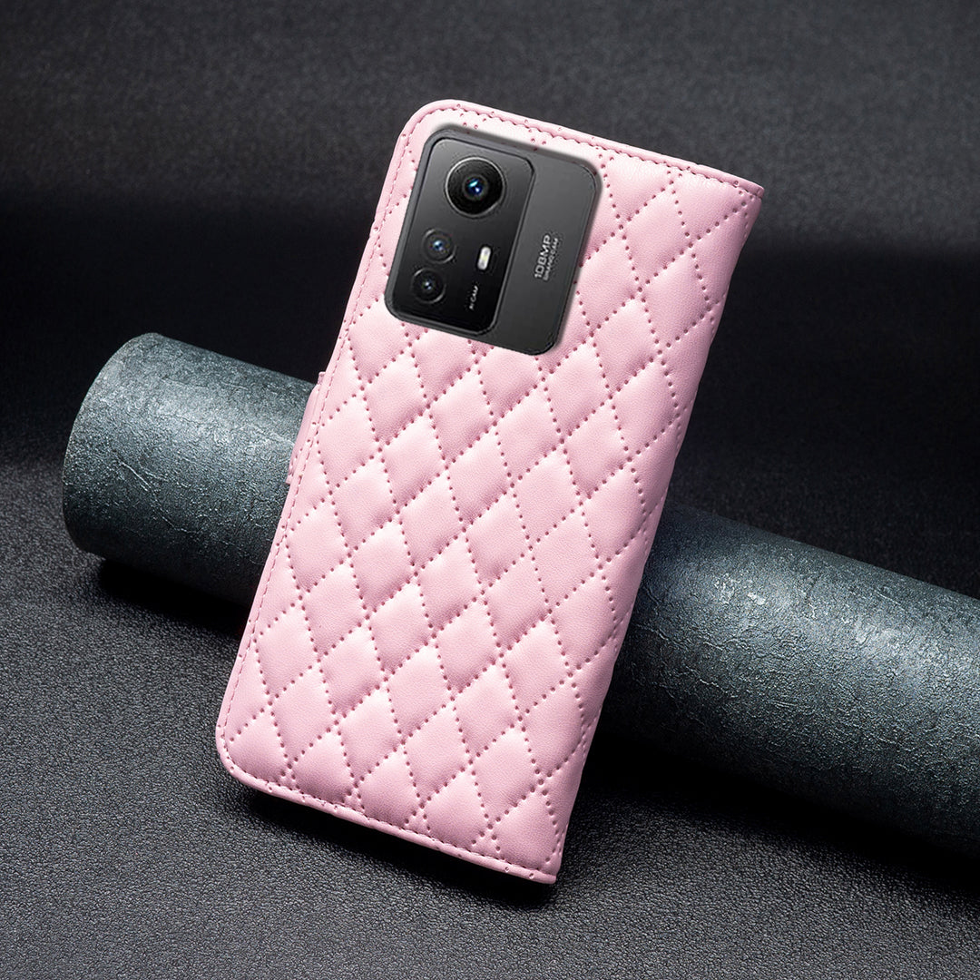 BINFEN COLOR BF Style-14 for Xiaomi Redmi Note 12S 4G Imprinted Mobile Phone Cover Wallet Leather Stand Case