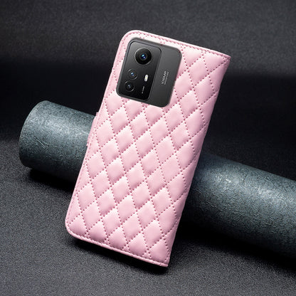 BINFEN COLOR BF Style-14 for Xiaomi Redmi Note 12S 4G Imprinted Mobile Phone Cover Wallet Leather Stand Case