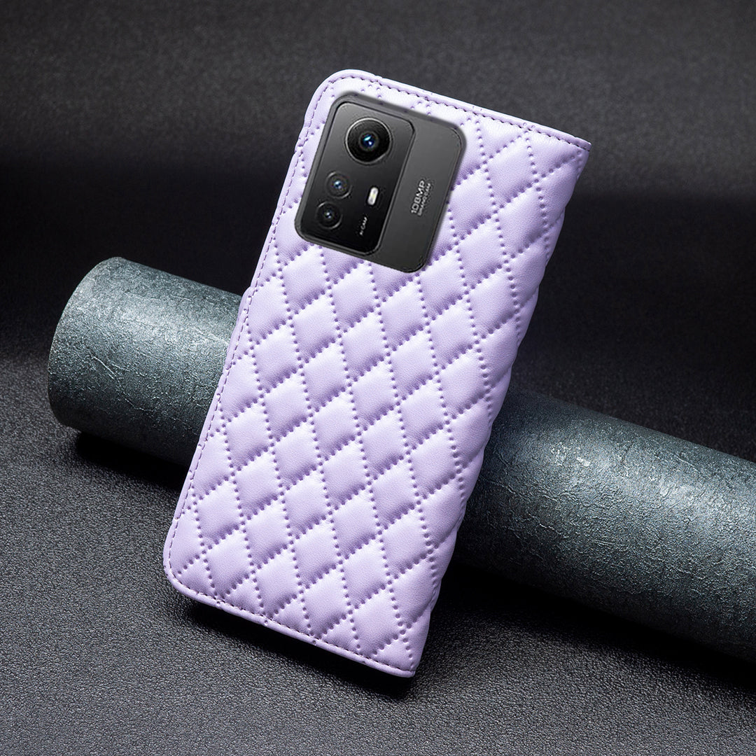 BINFEN COLOR BF Style-14 for Xiaomi Redmi Note 12S 4G Imprinted Mobile Phone Cover Wallet Leather Stand Case