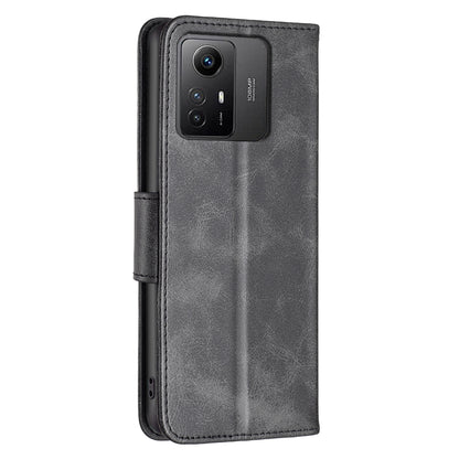 Wallet Phone Case for Xiaomi Redmi Note 12S 4G , Textured Stand Shell Solid Color PU Leather Cover