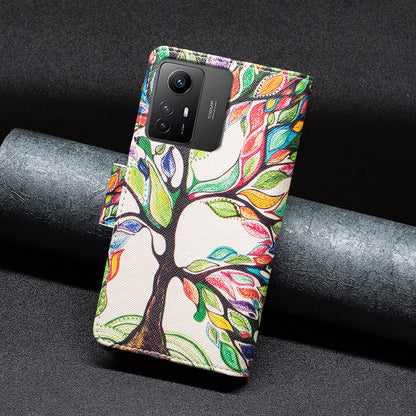 BF03 Zipper Pocket Wallet Case for Xiaomi Redmi Note 12S 4G PU Leather Stand Pattern Printing Phone Cover