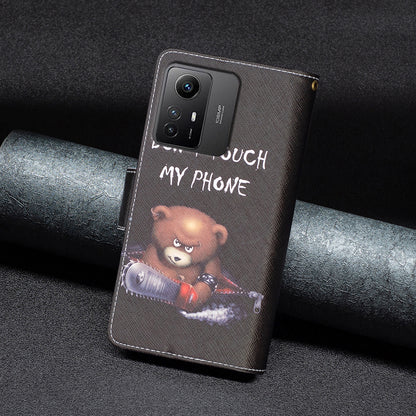 BF03 Zipper Pocket Wallet Case for Xiaomi Redmi Note 12S 4G PU Leather Stand Pattern Printing Phone Cover