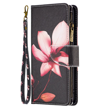 BF03 Zipper Pocket Wallet Case for Xiaomi Redmi Note 12S 4G PU Leather Stand Pattern Printing Phone Cover