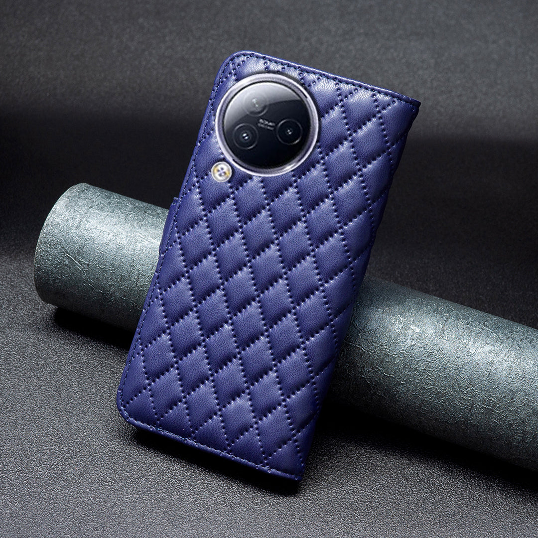 BINFEN COLOR BF Style-14 for Xiaomi Civi 3 5G Cell Phone Case Wallet Imprinted Leather Stand Cover