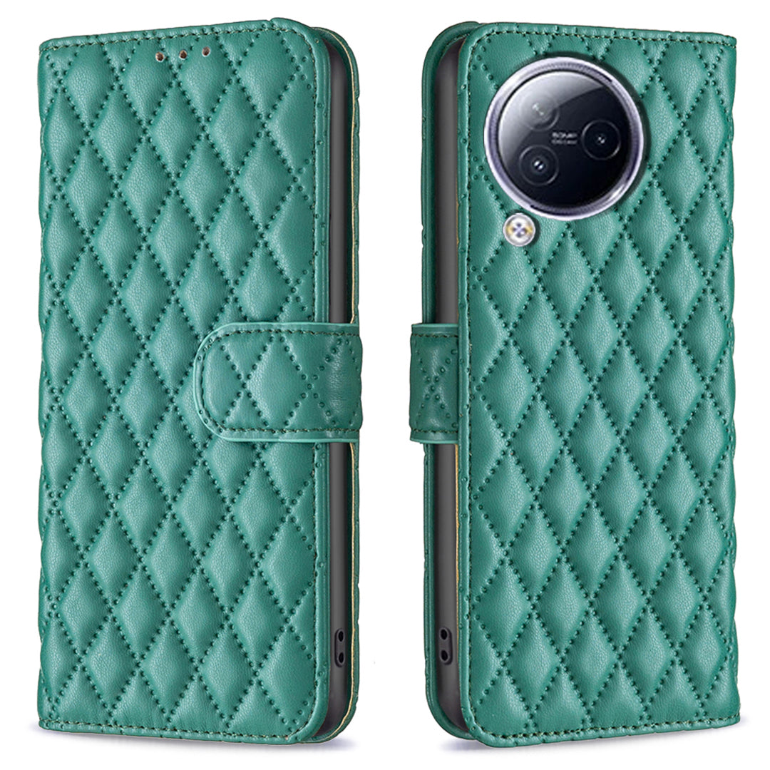 BINFEN COLOR BF Style-14 for Xiaomi Civi 3 5G Cell Phone Case Wallet Imprinted Leather Stand Cover