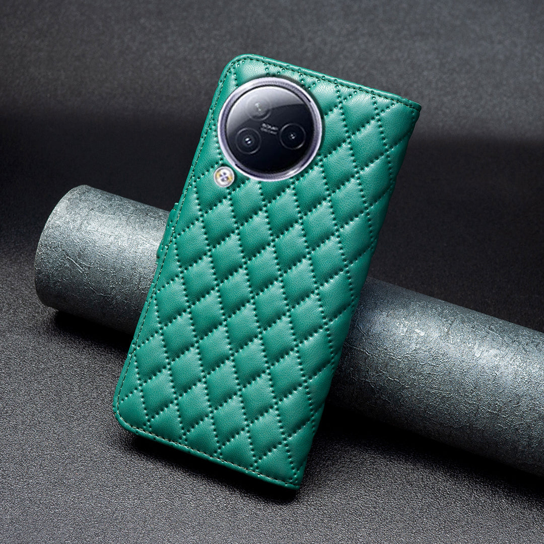 BINFEN COLOR BF Style-14 for Xiaomi Civi 3 5G Cell Phone Case Wallet Imprinted Leather Stand Cover