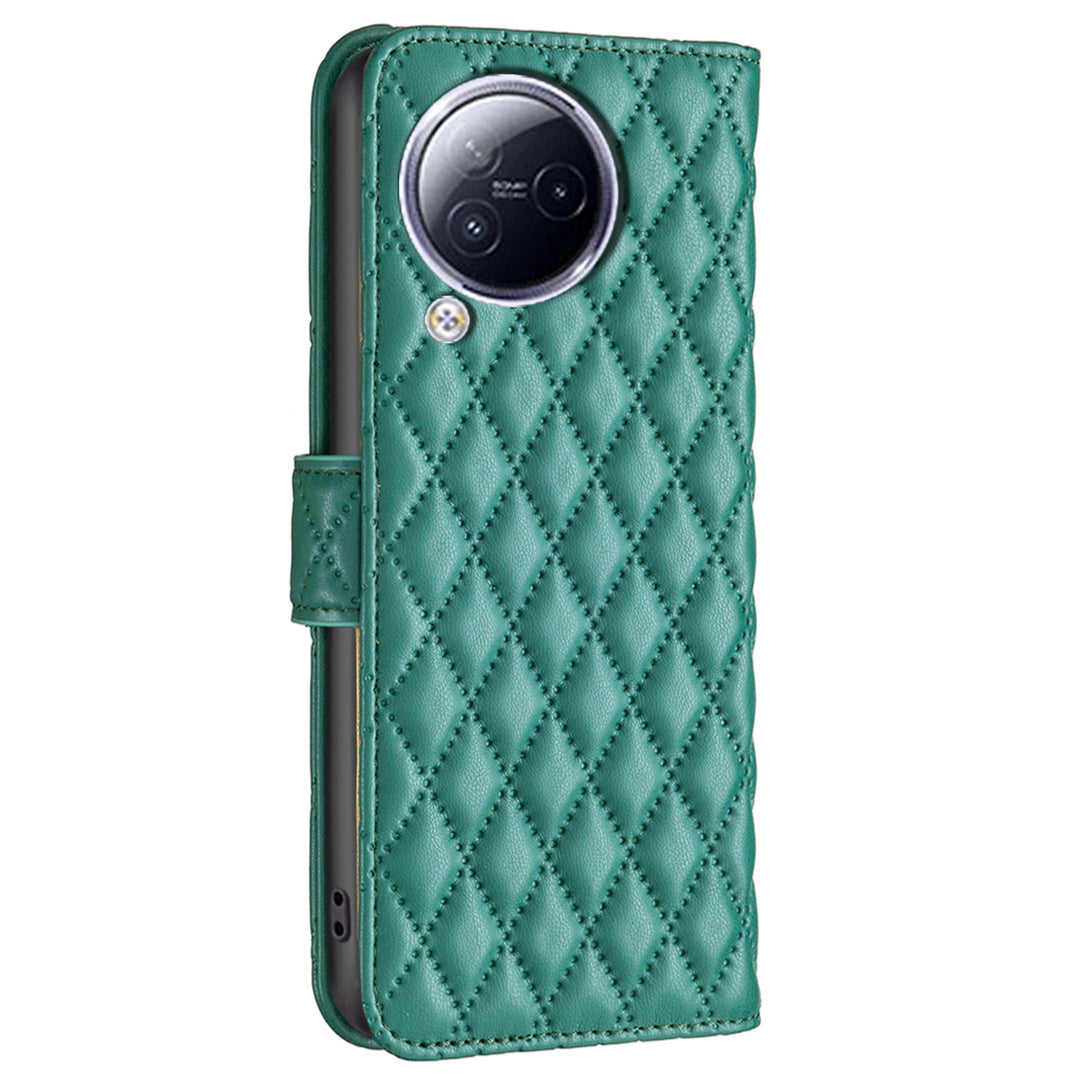 BINFEN COLOR BF Style-14 for Xiaomi Civi 3 5G Cell Phone Case Wallet Imprinted Leather Stand Cover