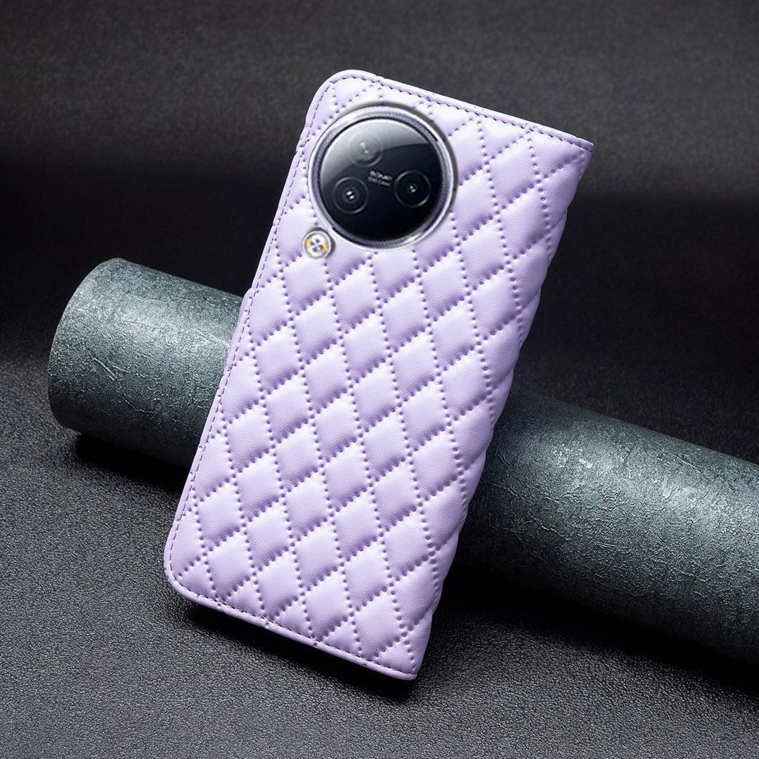 BINFEN COLOR BF Style-14 for Xiaomi Civi 3 5G Cell Phone Case Wallet Imprinted Leather Stand Cover