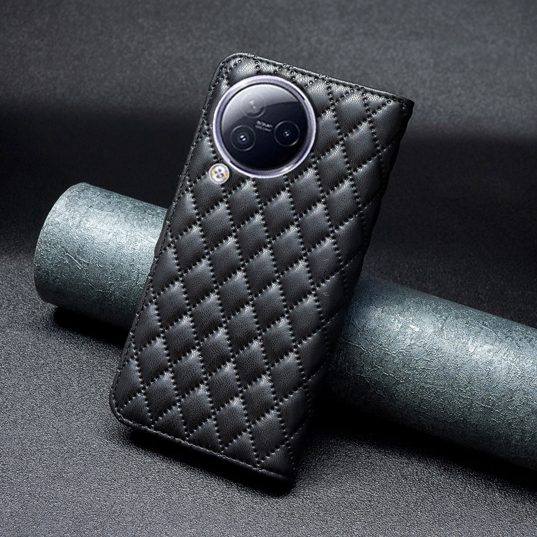 BINFEN COLOR BF Style-14 for Xiaomi Civi 3 5G Cell Phone Case Wallet Imprinted Leather Stand Cover