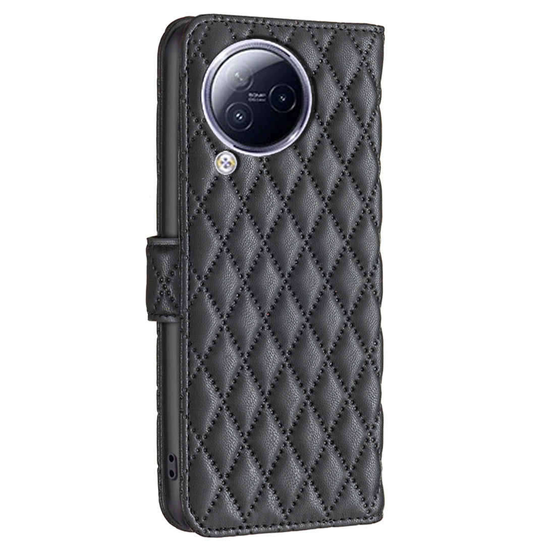 BINFEN COLOR BF Style-14 for Xiaomi Civi 3 5G Cell Phone Case Wallet Imprinted Leather Stand Cover