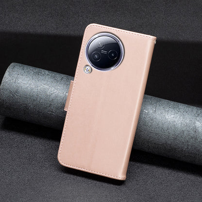 For Xiaomi Civi 3 5G Wallet Phone Case Butterfly Imprinted Butterfly Leather Flip Cover with Strap