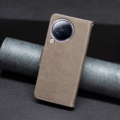 For Xiaomi Civi 3 5G Wallet Phone Case Butterfly Imprinted Butterfly Leather Flip Cover with Strap