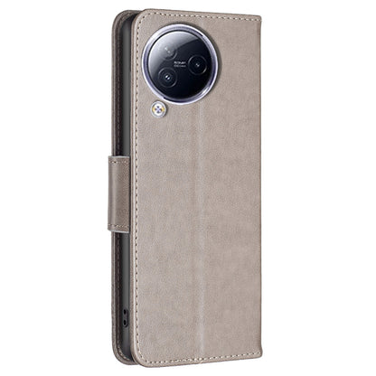 For Xiaomi Civi 3 5G Wallet Phone Case Butterfly Imprinted Butterfly Leather Flip Cover with Strap