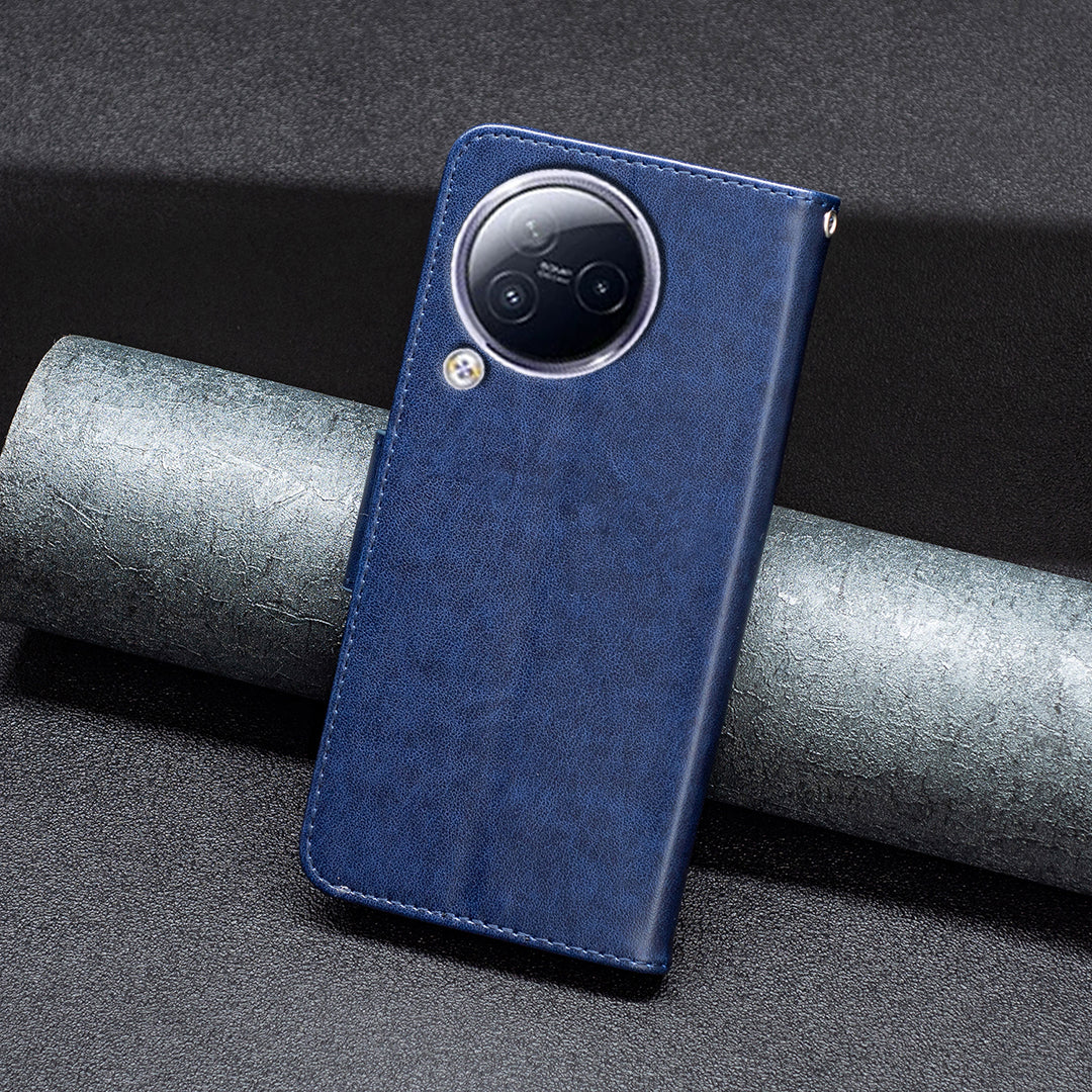 For Xiaomi Civi 3 5G Wallet Phone Case Butterfly Imprinted Butterfly Leather Flip Cover with Strap