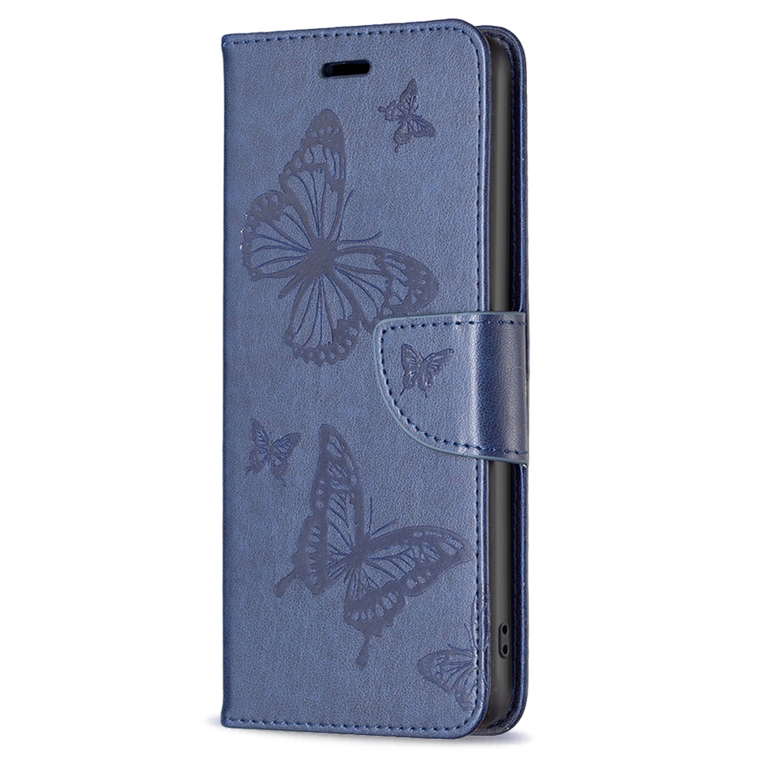 For Xiaomi Civi 3 5G Wallet Phone Case Butterfly Imprinted Butterfly Leather Flip Cover with Strap