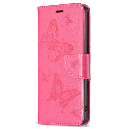 For Xiaomi Civi 3 5G Wallet Phone Case Butterfly Imprinted Butterfly Leather Flip Cover with Strap